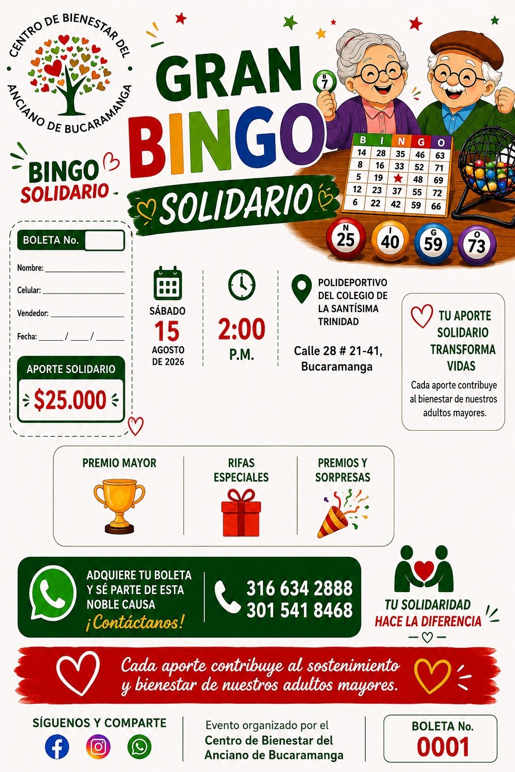 Flyer Bingo Solidario